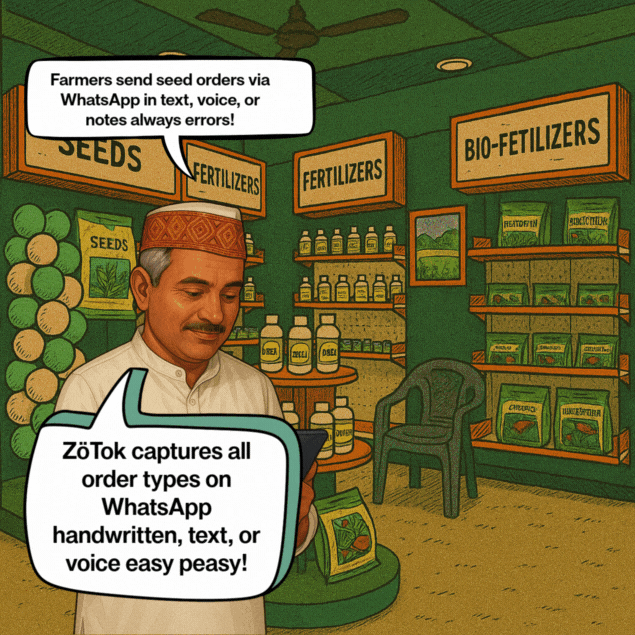 Capture Handwritten orders on WhatsApp