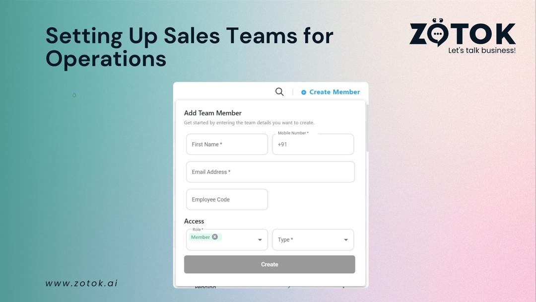 Setting Up Sales Teams for Operations