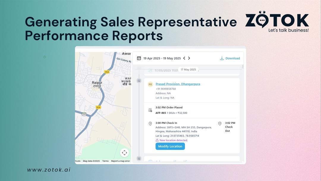 Generating Sales Representative Performance Reports