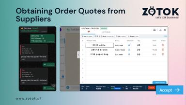 Obtaining Order Quotes from Suppliers