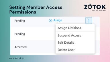 Setting Member Access Permissions