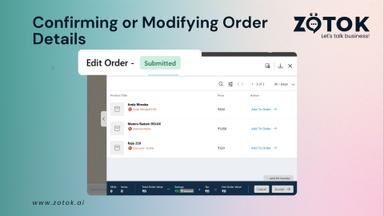 Confirming or Modifying Order Details