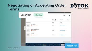 Negotiating or Accepting Order Terms