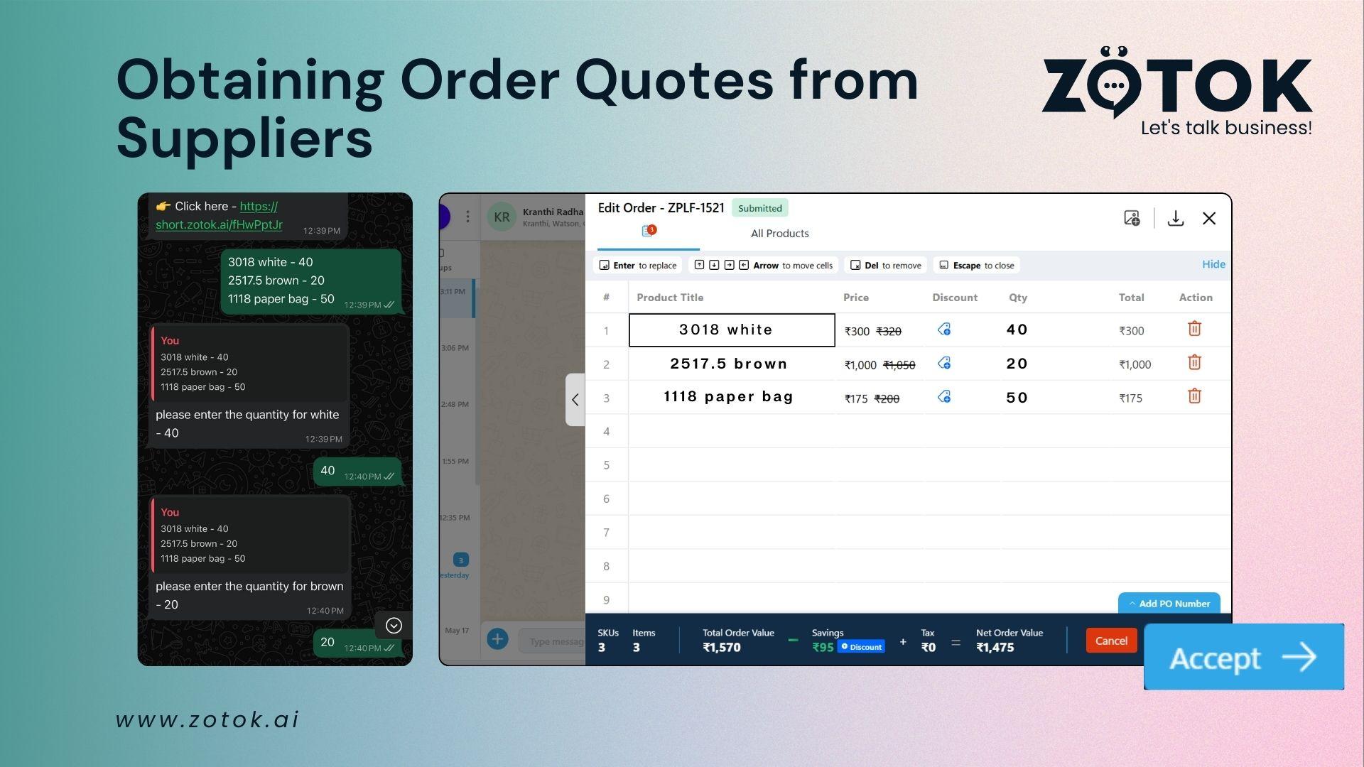 Order Processing Quotes Obtaining Order Quotes from Suppliers